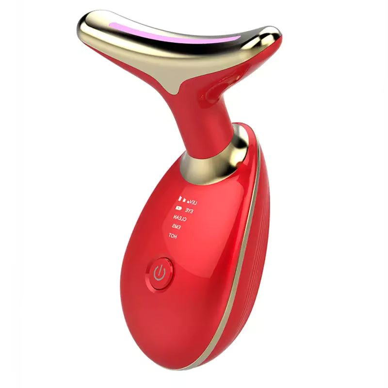 GlowLift™ 3-Color LED Face & Neck Massager – Sculpt, Smooth & Rejuvenate