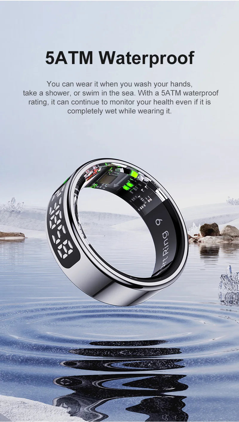 R11 Smart Ring 3.3g 5ATM waterproof Wireless Charging Heart Rate Blood Oxygen Sleep Health Monitor Step Distance Fitness Tracker