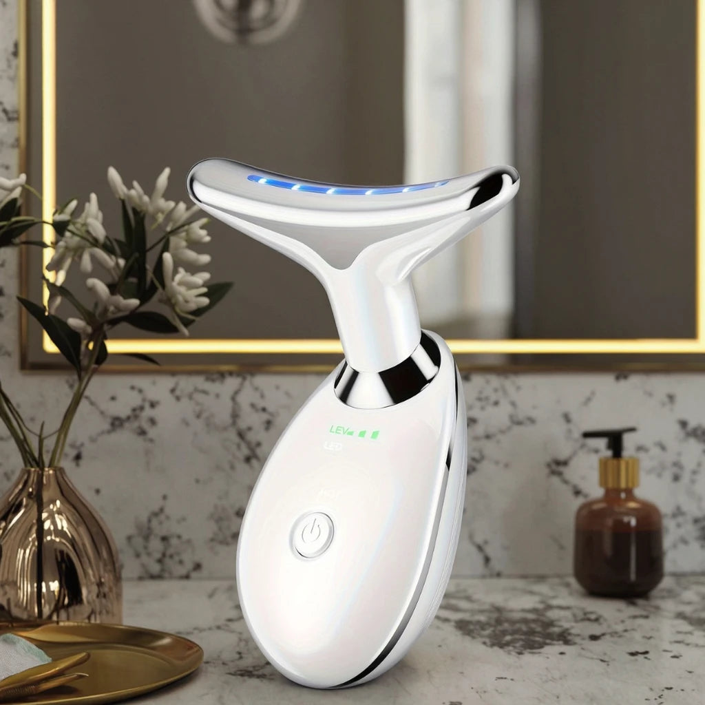 GlowLift™ 3-Color LED Face & Neck Massager – Sculpt, Smooth & Rejuvenate