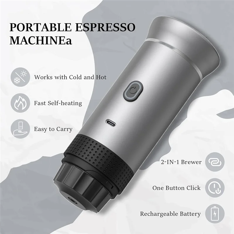 BrewPro™ Cafetera Espresso Portátil – Café Fresco Donde Quieras, Cuando Tu Quieras