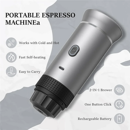 BrewPro™ Cafetera Espresso Portátil – Café Fresco Donde Quieras, Cuando Tu Quieras